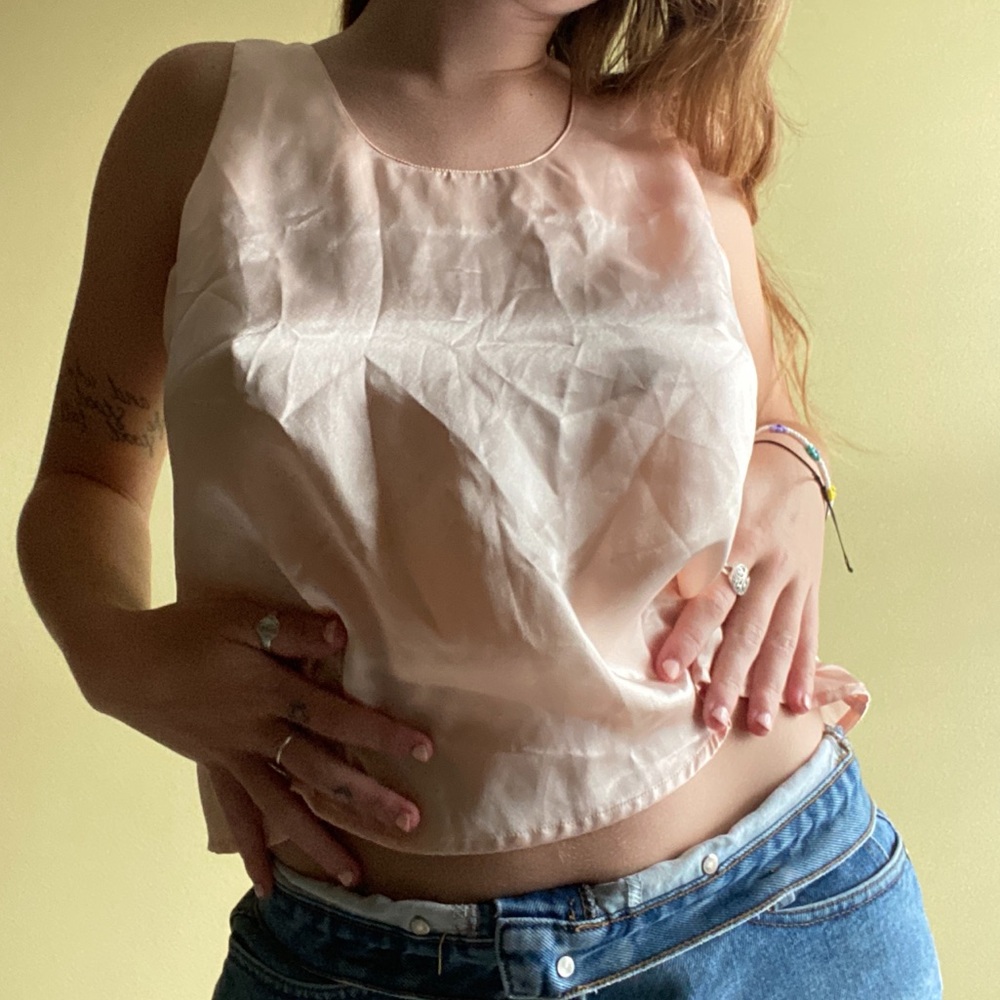 Vintage Pink Silk Top
